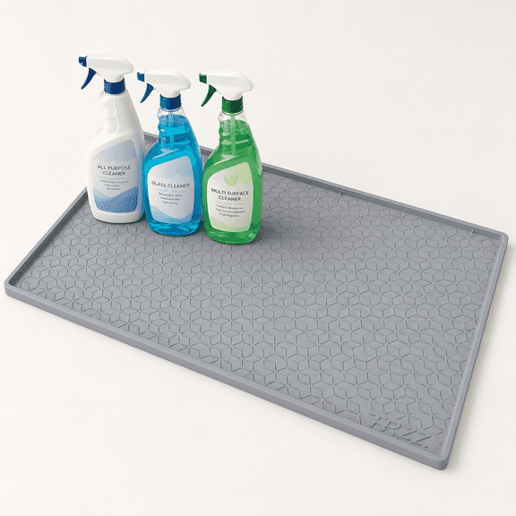 Waterproof Under Sink Mat 34"x22" Drip Tray Shliner Grey