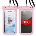 thumbnail image 1 of Waterproof Underwater Beach Swimming Mobile Phone Bag Dry Pouch Transparent PVC Waterproof Phone Pouch Dry Bag for Swimming, Boating, Fishing-Pink, 1 of 6