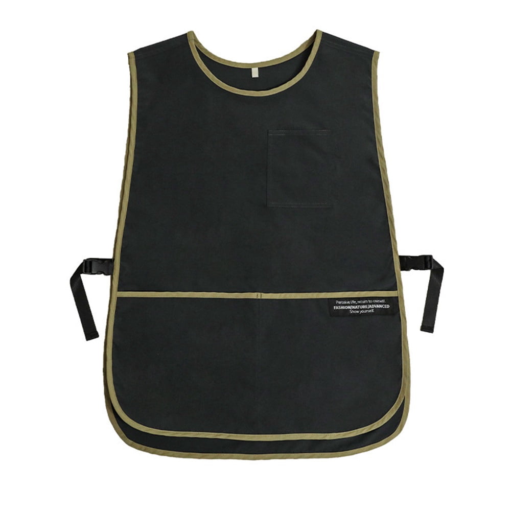 Waterproof Unisex Work Apron Ultralight Chef Waiter Work Overalls Apron for Women Men with Pockets Adjustable Buckle Design Hair Stylist Apron for Garden Cooking