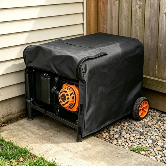 Waterproof Universal Generator Cover, 210D Oxford Cloth Heavy Duty Generator Protection Cover, Outdoor Generator Covers for Portable Generators(25.6" x 20" x 20")