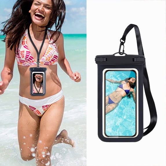 Waterproof Universal Phone Pouch for Beach and Underwater Use IPX8 Phone Case with Lanyard Fits All Cell Phones up to 6.7 Inches and Protects Your Device from Water and Sand
