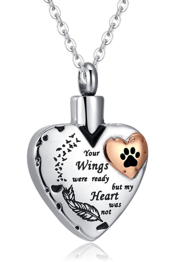 Waterproof Urn Necklace for Ashes-Heart Ash Holder Pendant -Never Fade-Never Fade, Rustproof Cremation Jewelry for Ashes for Women[k9817]
