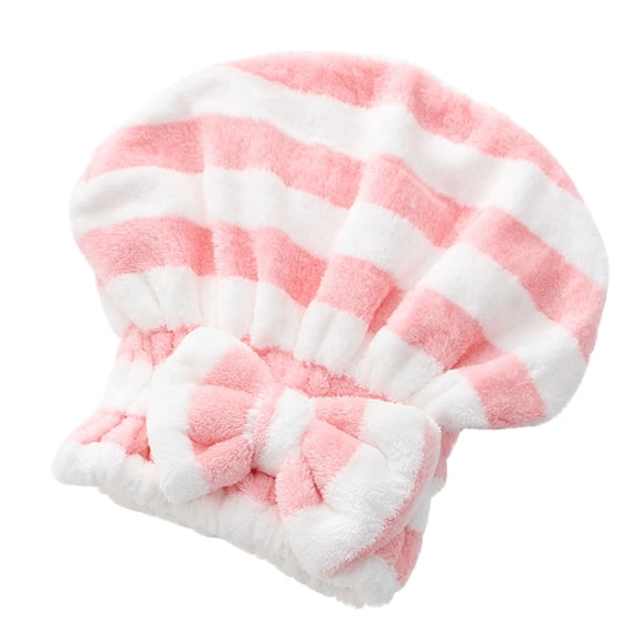 Waterproof Velvet Hair Turban with Bow Tie - Super Absorbent Shower Cap for Long Hair, Spa & Gym Use, Travel-Friendly Design
