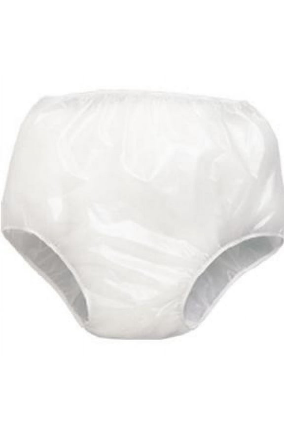 Waterproof Vinyl Pull-on Pant, Unisex, Medium, White, Pull-On, Pack of 3, 2 Count