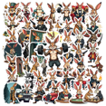 thumbnail image 1 of Waterproof Vinyl Stickers Gangster Bunny Cartoon Style for Laptops Notebooks Suitcases, 1 of 9
