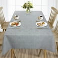 thumbnail image 1 of Waterproof Vinyl Tablecloths, Heavy Duty Oil Proof Spill Proof Plastic Table Cloth, Wipe Clean PVC Table Cover for Spring Indoor and Outdoor Use (Embroidery Flower, 60”×102”, Rectangle), 1 of 6