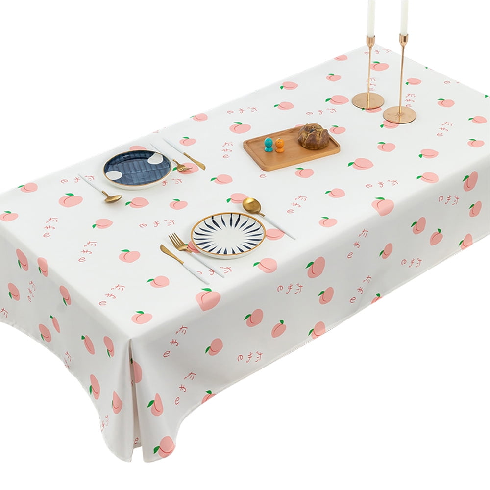 Waterproof Vinyl Tablecloths, Heavy Duty Oil Proof Spill Proof Plastic