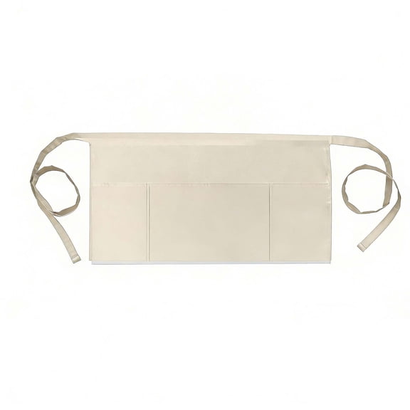 Waterproof Waist Aprons for Servers Restaurant Hotel Kitchen Half Aprons Work Aprons with Pockets Durables Uniform Aprons