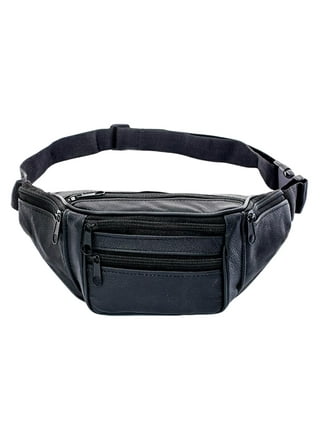 Leather Fanny Pack, TSV Waterproof Cell Phone Waist Bag with 7