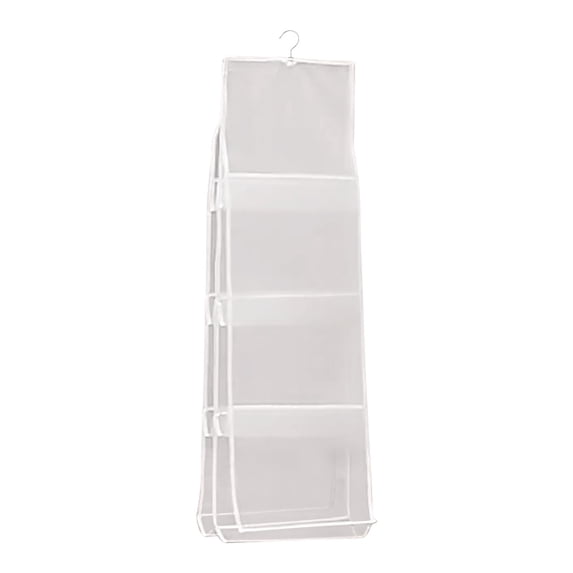 Waterproof Wall-Mounted Organizer Bag,Double Bread Storage Bag,Hanging Storage Bag,Scratch-Resistant PVC Bag,Clear Plastic Bag,Closet Storage Bag,Foldable Space-Saving Bag,Easy-Clean Hand-Wash Bag