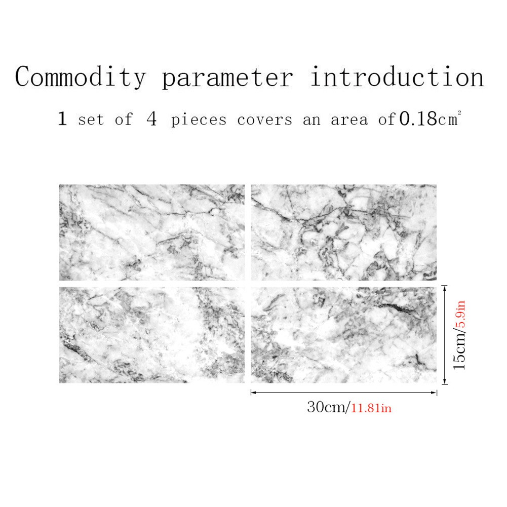 Waterproof Wall Sticker Marble Tiles Sticker Kitchen Home Bathroom
