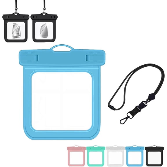 Waterproof Wallet for Swimming - Small Waterproof Key Holder Pouch,IPX8 Water Proof Surfing Car Key Fob Case Dry Bag,Pocket Holder with Lanyard for ID Badge Credit Card Money Coins License