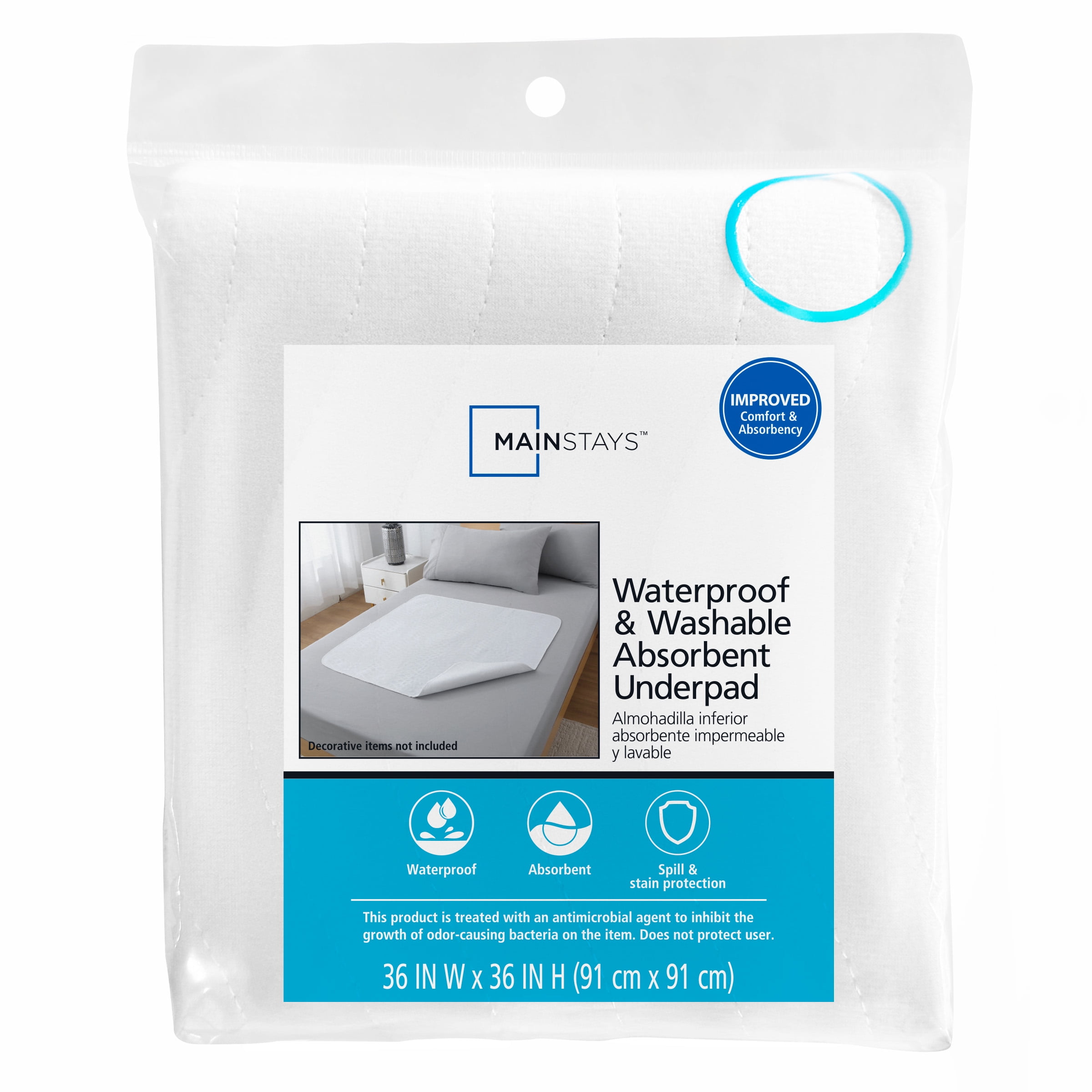 Waterproof & Washable Absorbent Underpad, One Size