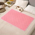 thumbnail image 1 of Waterproof Washable Bed Pad - For Elderly Care, Incontinence & Menstrual, Absorbent Leakproof Material, Soft Comfortable, Reusable Easy to Clean, Protects Mattresses from Stains, 47*32in, Pink, 1 of 6