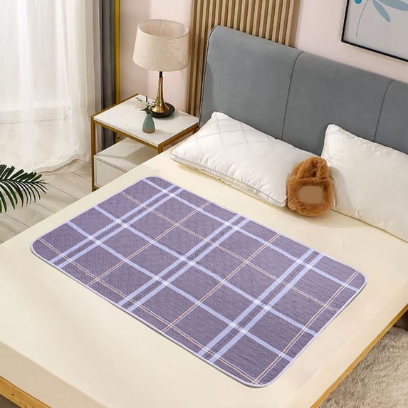 Waterproof Washable Reusable Care Pad 150x100cm, ZzCityTK Heavy Duty Cotton Breathable Mattress Protector Pad, Multi-Layer Leak-Proof Bed Pad for Seniors Adults with Skidproof Bottom