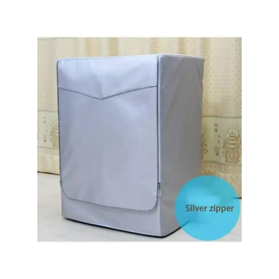 Waterproof Washing Machine Cover GreyWasher/Dryer Cover,Zipper Design,Waterproof Dust-proof Moderately Sunscreen