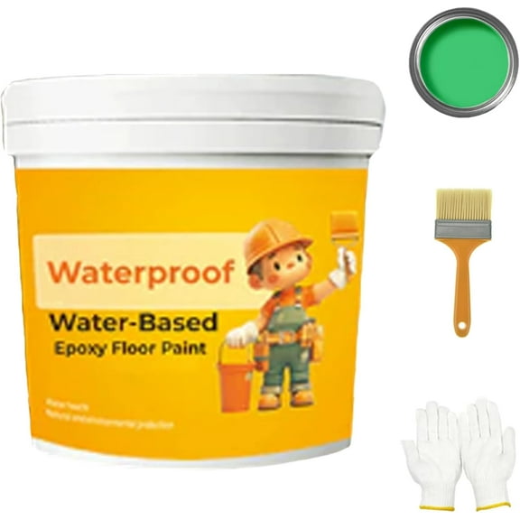 Waterproof Water-Based Epoxy Floor Paint, Water Based Floor Paint, Quick-Dry Anti-Slip Water-Based Floor Paint, Garage Floor Paint, for Both Indoorand Outdoor Surfaces