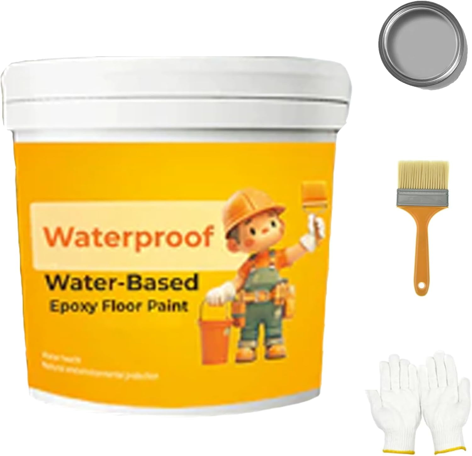 Waterproof Water-Based Epoxy Floor Paint, Water Based Floor Paint, Quick-Dry Anti-Slip Water-Based Floor Paint, Garage Floor Paint, for Both Indoorand Outdoor Surfaces