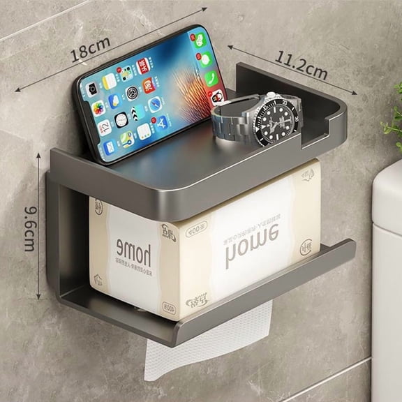 Waterproof Wear Resistant Toilet Paper Box Non Perforated Tissue Storage Rack Household Roll Paper Box Wall Mounted