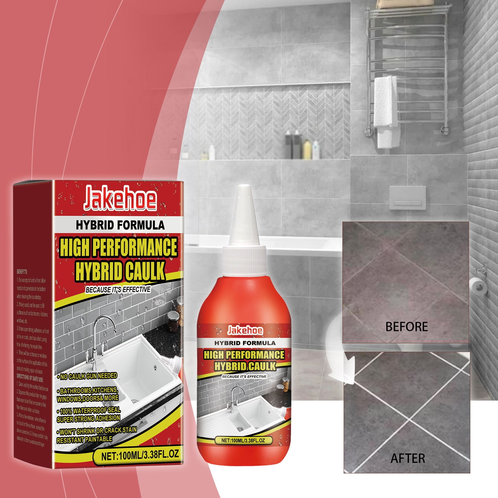 Waterproof And Weatherproof Hybrid Polymer Sealant Strong Paintable Indoor Outdoor Bath