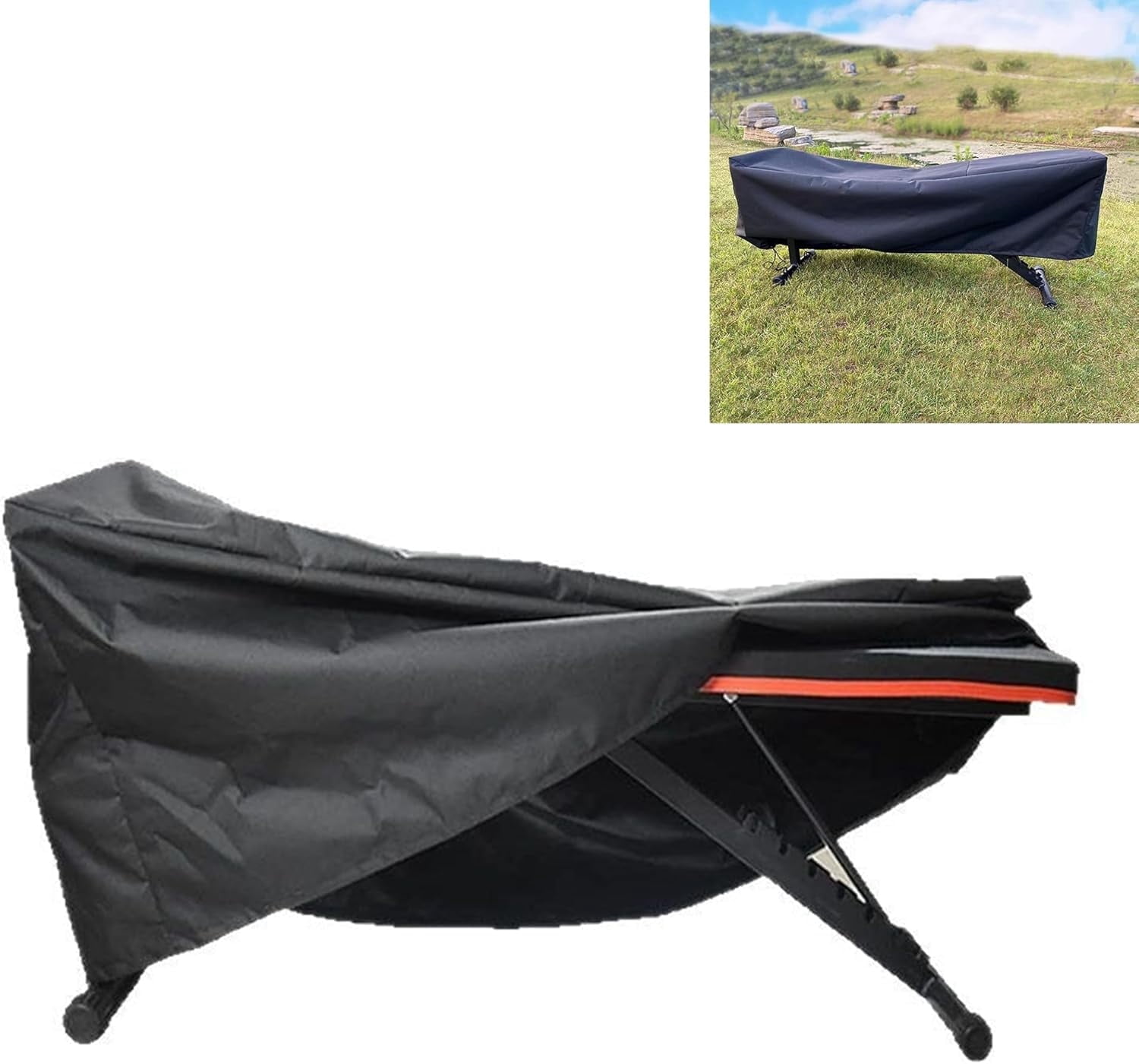 Yardley London Adjustable Weight Bench Cover, 600D Oxford Waterproof Protective Cover for Home Gym, Black