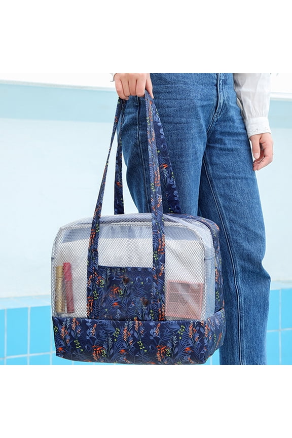 Waterproof Wet Dry Separated Beach Bag for Swimwear Travel Toiletries Pool Gear Storage