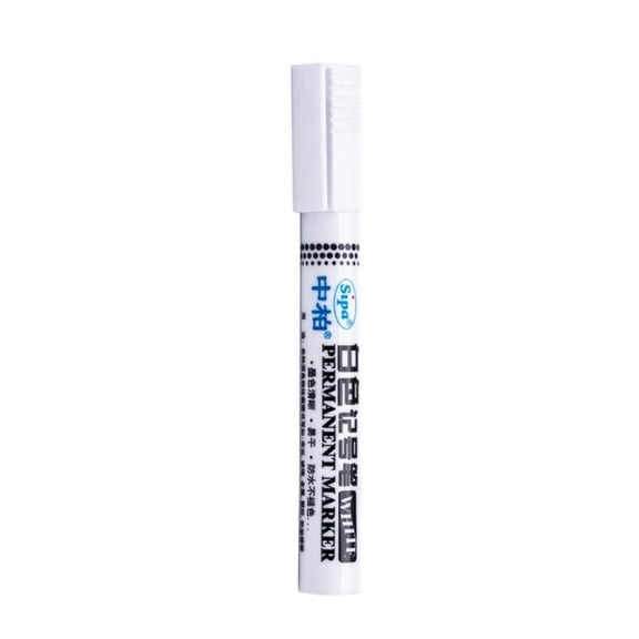 Waterproof White Permanent Marker Pen with 3mm Tip, Professional High-Opacity Paint Pen for Tires, Ceramics, and Rock Art