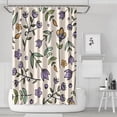 thumbnail image 1 of Waterproof Wild Floral Leaf Farmhouse Botanical Shower Curtain 72x72 Inch Boho Style Polyester Unique Shower Curtain for Bathroom Hotel Home Decor with 12 Plastic Hooks, 1 of 5