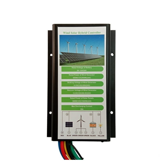Waterproof Wind Solar Hybrid Controller 800W Wind 1000W Solar 12V/24V Automatic Over-charge Protection Hybrid Charge Controller
--------
,High Charging Efficiency