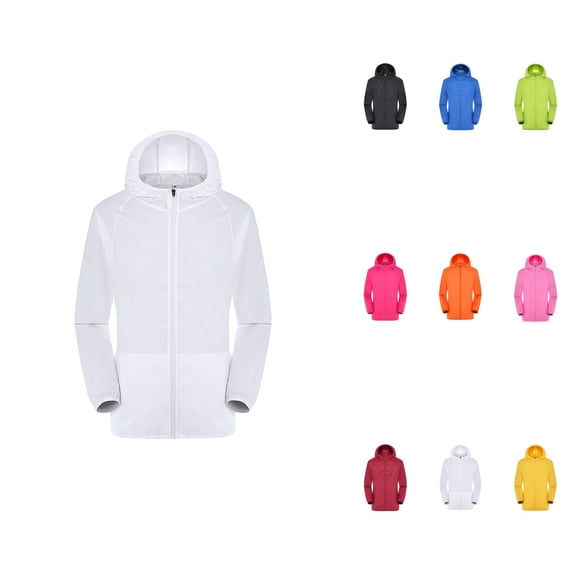 Waterproof Windbreaker Jacket – Lightweight Raincoat with Hood for Men & Women, Ultra-Light Windproof Top for Golf, Cycling (S-4XL)