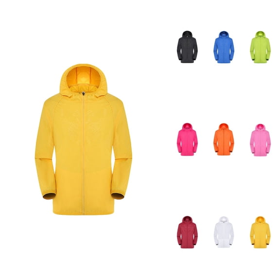 Waterproof Windbreaker Jacket – Lightweight Raincoat with Hood for Men & Women, Ultra-Light Windproof Top for Golf, Cycling (S-4XL)