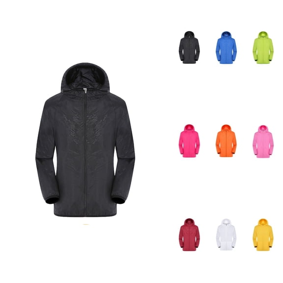 Waterproof Windbreaker Jacket – Lightweight Raincoat with Hood for Men & Women, Ultra-Light Windproof Top for Golf, Cycling (S-4XL)