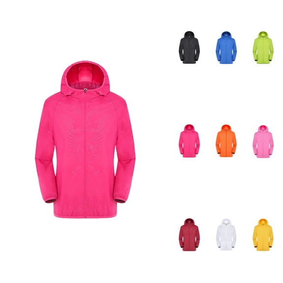 Waterproof Windbreaker Jacket – Lightweight Raincoat with Hood for Men & Women, Ultra-Light Windproof Top for Golf, Cycling (S-4XL)