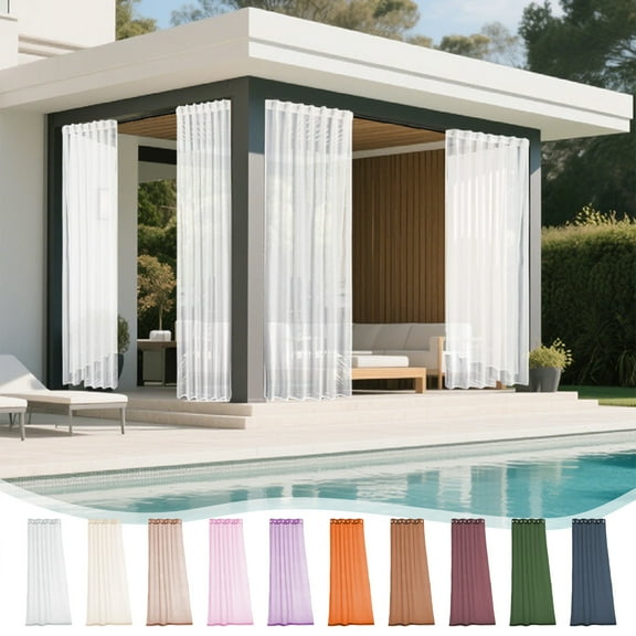 Waterproof Window Screen Outdoor Pavilion Transparent Screen Curtain for Patio Enclosure and Sunroom Protection From Insects and Weather Topliu