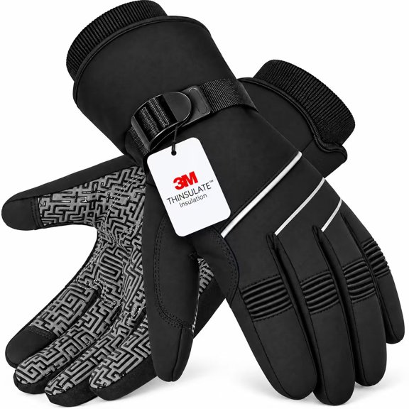 Waterproof & Windproof -30°F Winter Gloves for Men/Women, 3M Thinsulate Thermal Gloves Touch Screen Warm Gloves for Skiing,Cycling,Motorcycle,Running