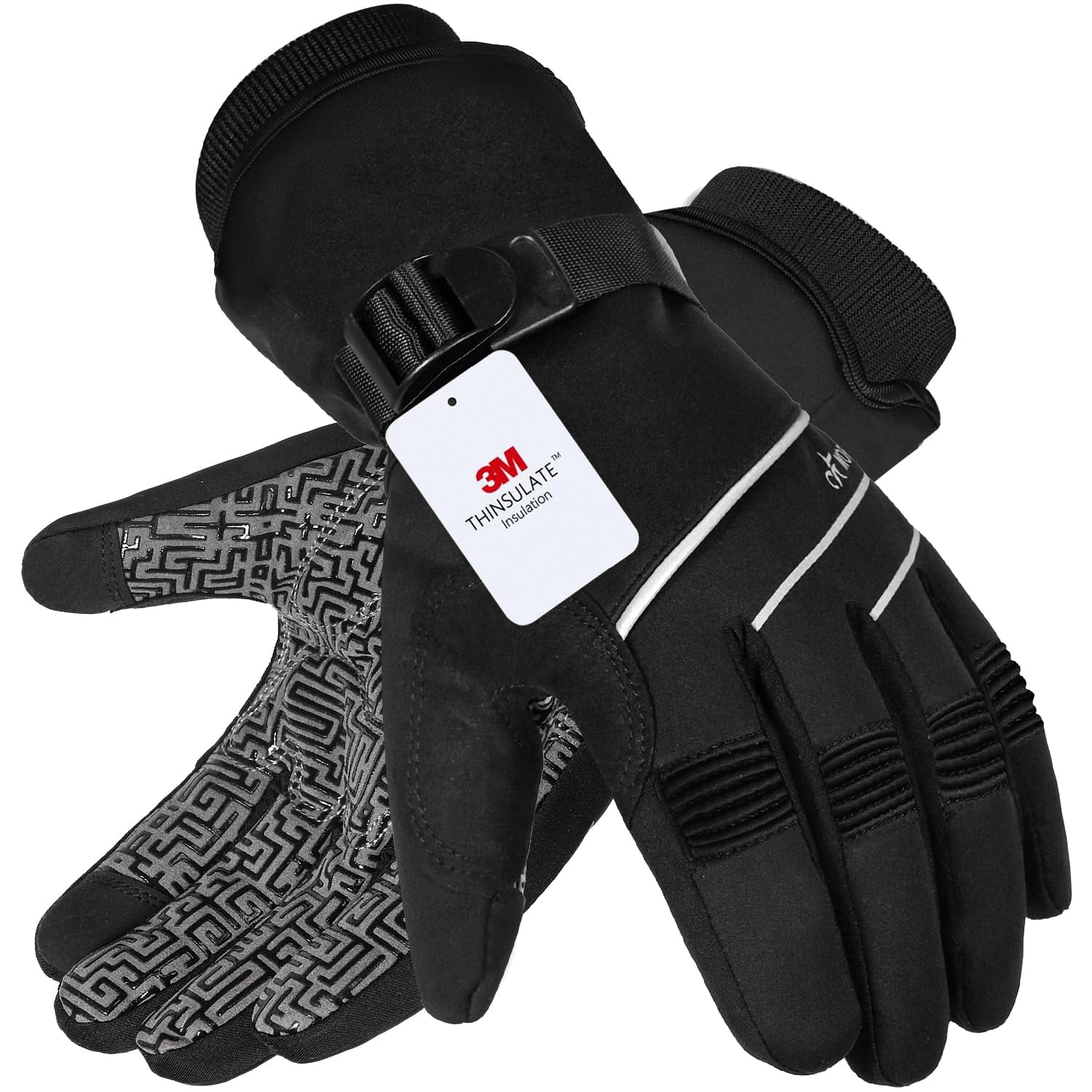 Waterproof & Windproof -30°f Winter Gloves For Men/women  3m Thinsulate Thermal Touch Screen Warm Skiing Cycling Running