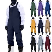Waterproof Windproof Softshell Hiking Mens Snow Ski Overalls Windproof Insulated Romper Snowpants Yellow S