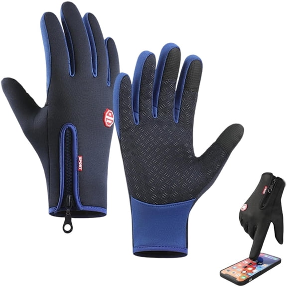 Waterproof & Windproof Winter Gloves, Thermal Non-Slip Gloves with Touch Screen Fingers & Windproof Liner for Men Women, for Running Cycling Driving