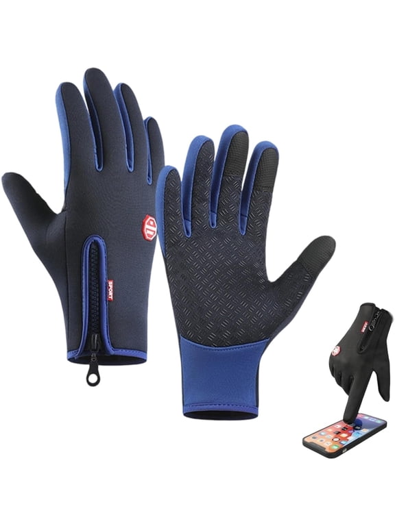 Waterproof & Windproof Winter Gloves, Thermal Non-Slip Gloves with Touch Screen Fingers & Windproof Liner for Men Women, for Running Cycling Driving