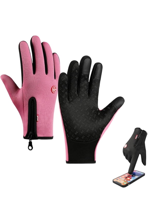 Waterproof & Windproof Winter Gloves, Thermal Non-Slip Gloves with Touch Screen Fingers & Windproof Liner for Men Women, for Running Cycling Driving