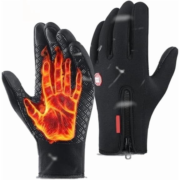 Waterproof & Windproof Winter Gloves, Thermal Touchscreen Anti-Slip Gloves for Men and Women, Cold Weather Outdoor Gloves for Running Motorcycle Riding Bicycle Cycling Winter Sports