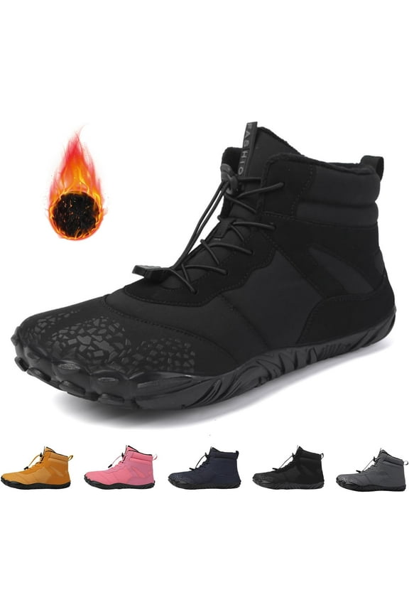 Waterproof Winter Barefoot Shoes, Walking Hiking Boots for Women Men Trail Running Healthy Non-Slip