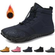 Waterproof Winter Barefoot Shoes, Walking Hiking Boots for Women Men Trail Running Healthy Non-Slip