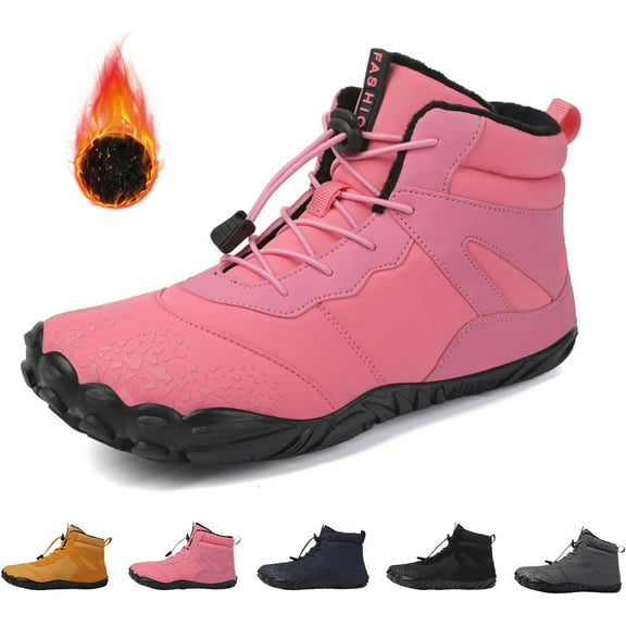 Waterproof Winter Barefoot Shoes, Walking Hiking Boots for Women Men Trail Running Healthy Non-Slip
