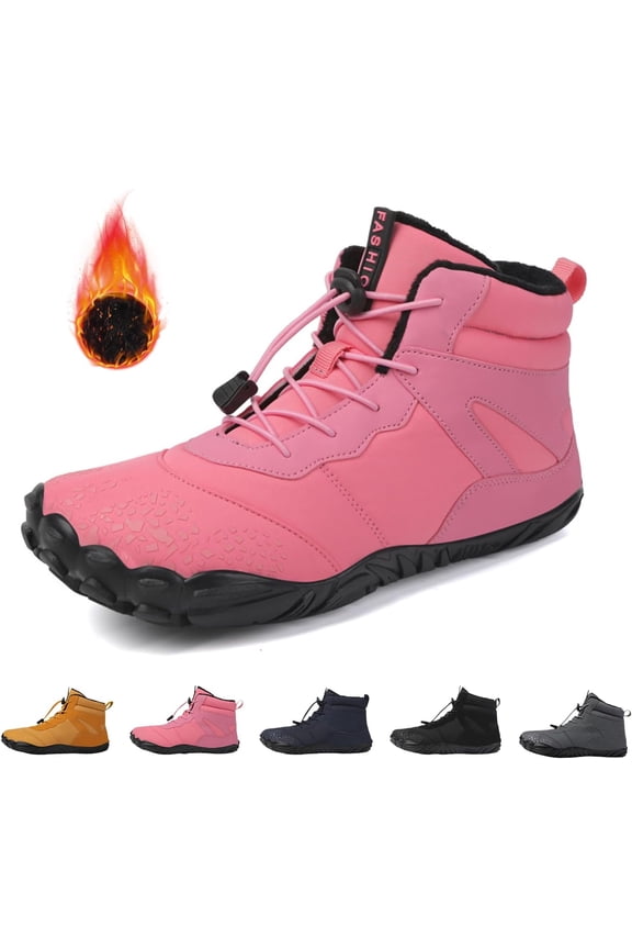 Waterproof Winter Barefoot Shoes, Walking Hiking Boots for Women Men Trail Running Healthy Non-Slip