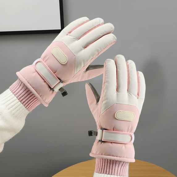 Waterproof Winter Gloves for Skiing and Cycling, Insulated Full-Finger Touchscreen Gloves with Windproof and Thermal Lining for Cold Weather Outdoor Sports