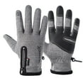 thumbnail image 1 of Waterproof Winter Gloves Warm Windproof All Fingers Touch Screen Gloves for Men Skiing and Outdoor Work, Gray, Medium, 1 of 12