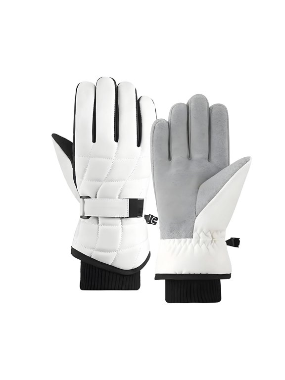 Waterproof Winter Gloves for Women Warm Fleece Lined Bike Riding Mitts with Non-Slip Palm for Cycling