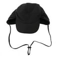 thumbnail image 1 of Waterproof Winter Hats Warm Polyester Lined Earflaps Baseball Cap,Black, 1 of 9
