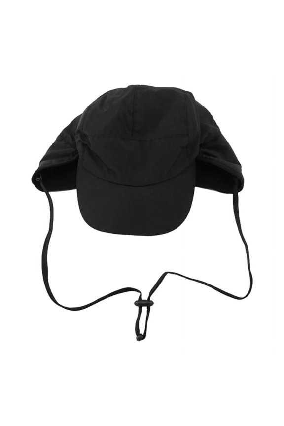 Waterproof Winter Hats Warm Polyester Lined Earflaps Baseball Cap,Black